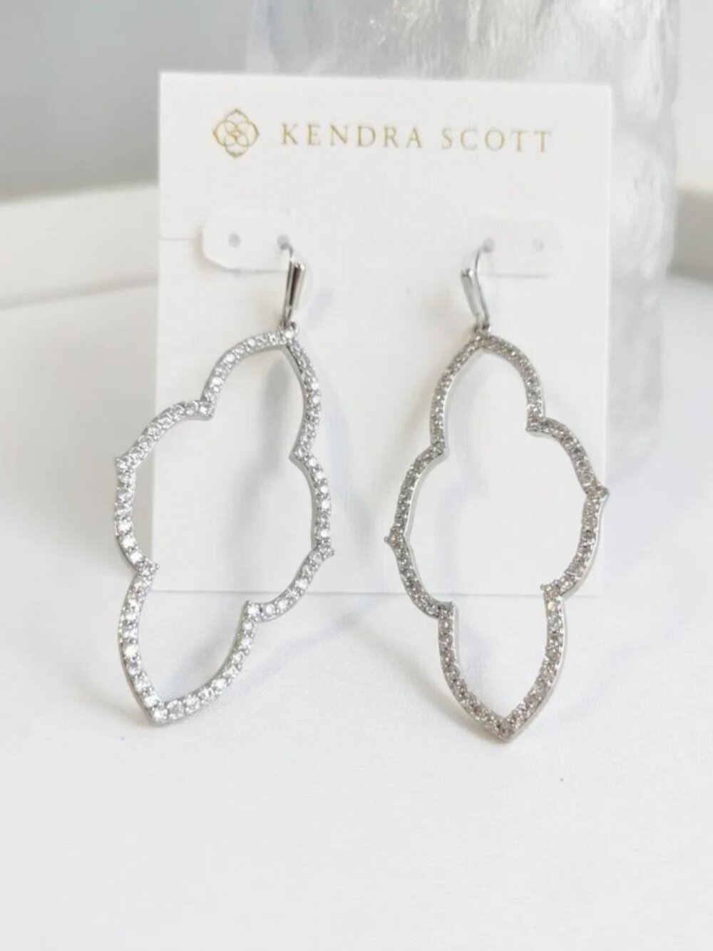 Kendra Scott Abbie Silver Open Frame Earrings